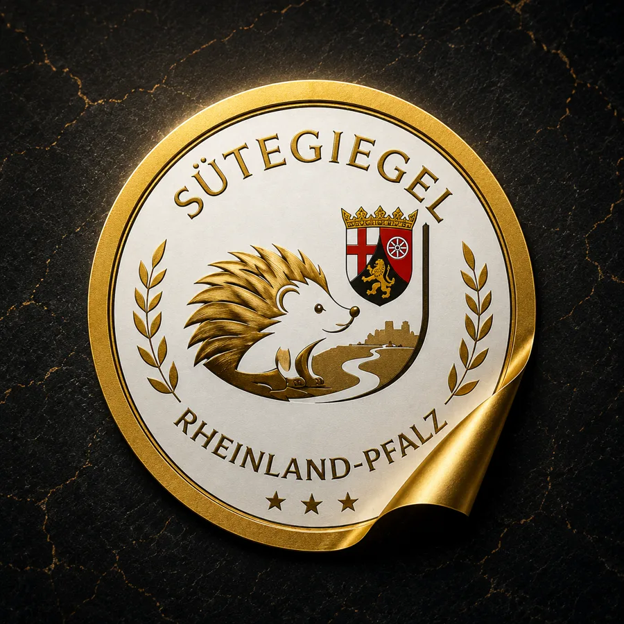 Rundes Sütegiegel in Gold